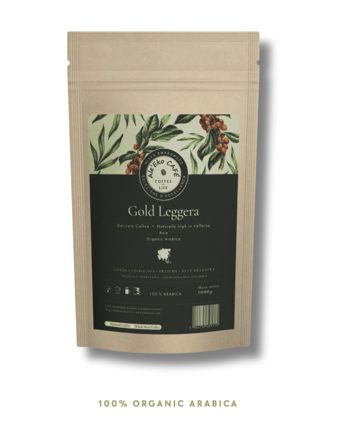 Kawa pobudzająca rzemieślnicza Ale'Eko Café Gold Leggera